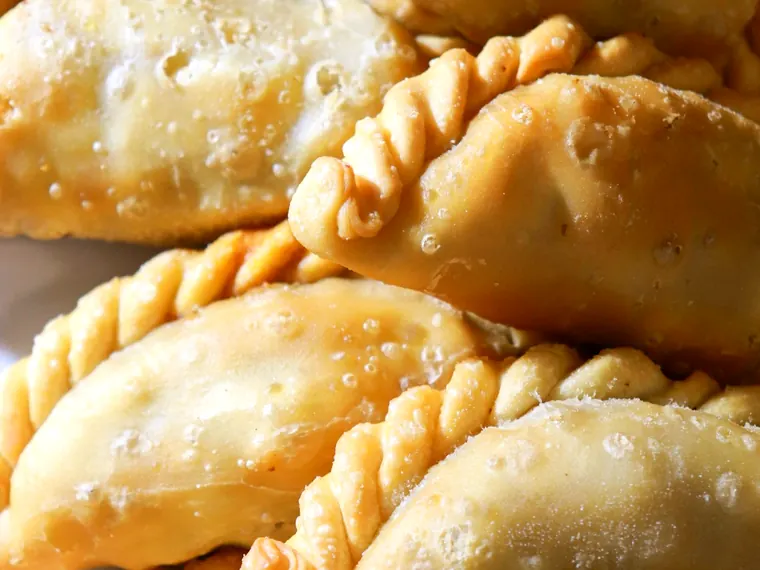 Empanadas fritas, las de la cortesía.